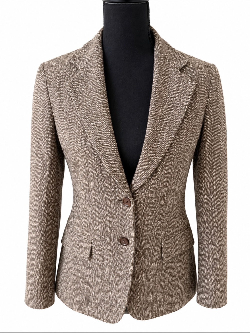 Max Mara Made in Italy Wool Blend Tweed Blazer Jacket NWOT Size 10